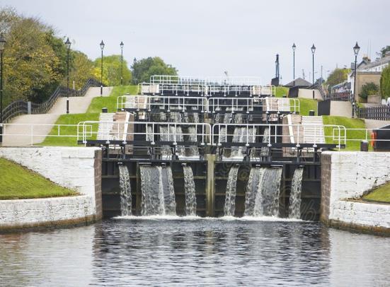 Neptune's Staircase is a staircase lock system comprising eight locks on the Caledonian Canal, built by Thomas Telford and William Hazeldine as Iron Master between 1803 & 1822.