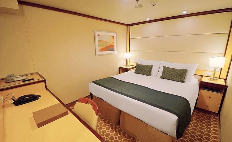 Cruise Tour Rates Interior Stateroom: $2,999.00 Approx. 158 to 162 sq. ft. Standard amenities include a hair dryer, refrigerator, TV, closet and bathroom with shower Balcony Stateroom: $3,999.
