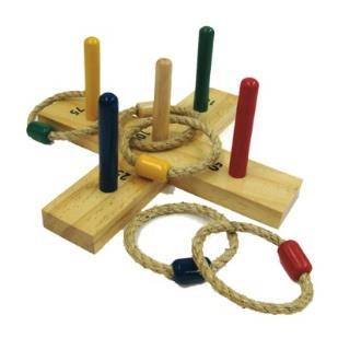 Quoits Quoits is essentially horseshoes but using a ring (the Quoit) rather than a shoe.