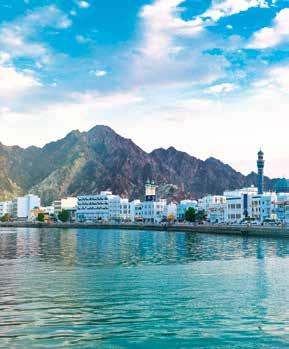 The deeper into the valley A SPEEDBOAT TRIP INTO THE BAY REVEALS SPINNER DOLPHINS SPLASHING AROUND IN CLEAR WATER MARBLE MARVEL: An area of Muscat s huge and beautiful Sultan Qaboos mosque, which