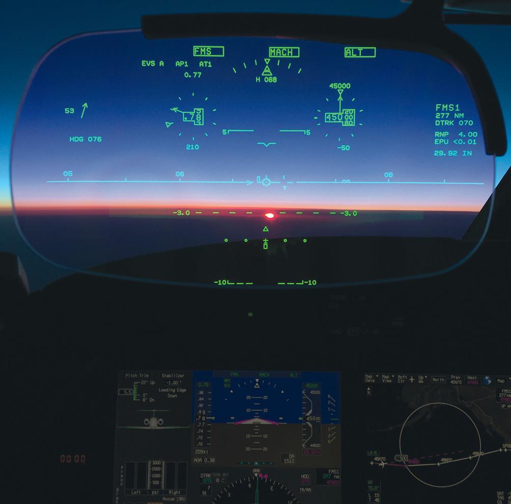 Going the Distance Milking miles from your Jet-A G450 head-up display at sunrise BY JAMES ALBRIGHT james@code7700.
