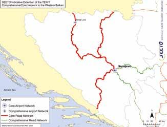 2: TEN-T Comprehensive and Core Network in Bosnia and Herzegovina Investments on transport networks in Bosnia and Herzegovina from 2004 GDP: $17.