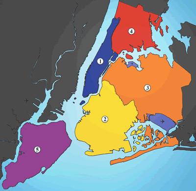 New York 1 area =the size of an object community = here: population, group of people connect = link consist = to be made up of district = part of a city entry point = place where an immigrant enters