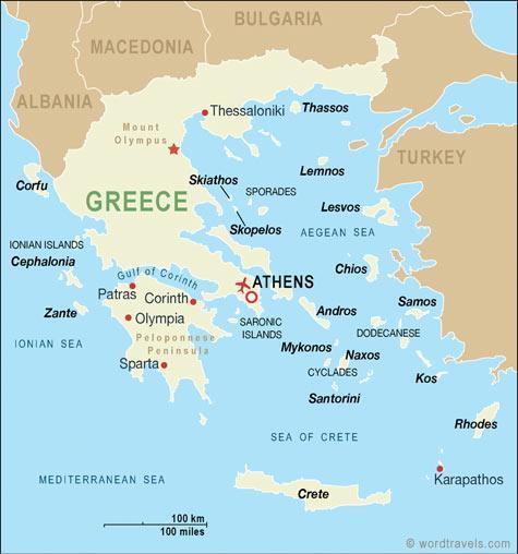 4 Main Seas *The Aegean Sea(East) *The Mediterranean