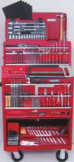 208 Piece Apprentice Engineer s Tool Kit- AET200 Supplied in a three drawer professional roller cabinet and a three drawer top chest.