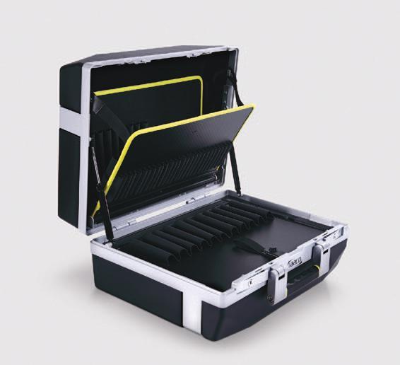 Premium l - 67 Tool case with 67 elasticated tool holders and a bottom tray for subdivision.