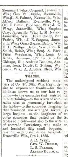 October 9, 1885, Evansville Review,
