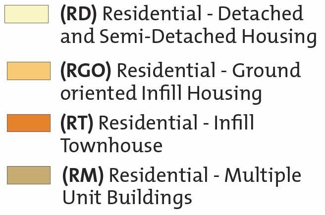 Principal Forms and Uses: Single detached dwellings, single detached dwellings on a compact lot, duplexes, triplexes, quadraplexes, cluster houses,