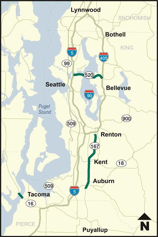 construction and manage traffic Tacoma Narrows Bridge Fixed toll rates generate revenue to pay for bridge construction SR