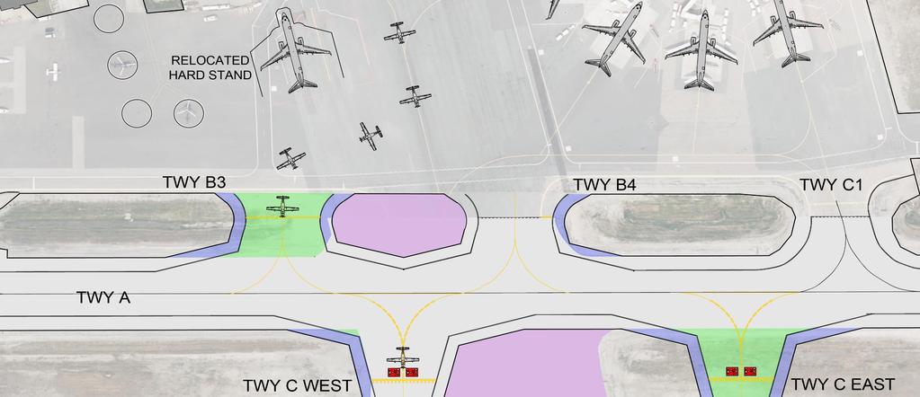 Potential Aircraft Queue Line With the change in airfield geometry,