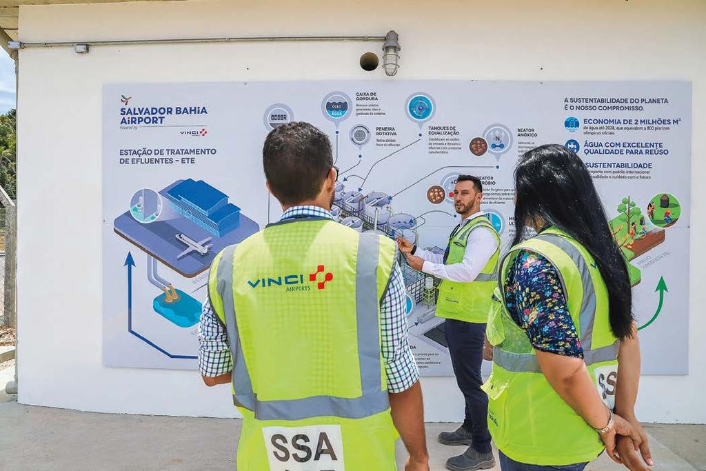 The new treatment plant at Salvador airport makes it possible to recycle 100% of its wastewater.