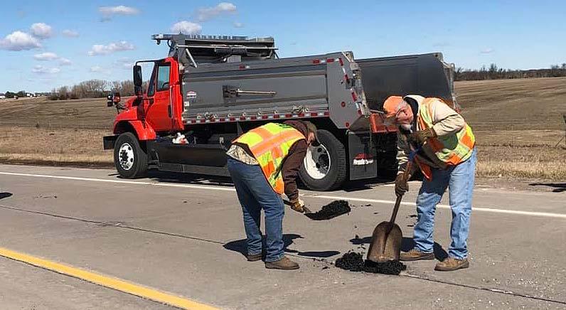 Maintenance Pothole patching is taking place around the state.