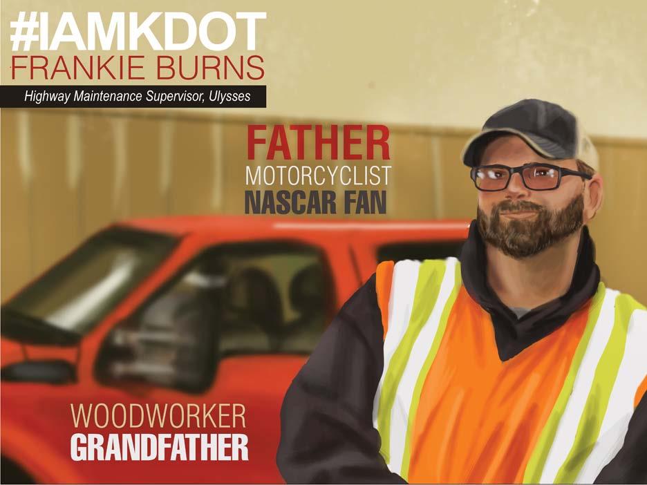 KDOT Blog Kansas Transportation Wednesday, March 20 #IAMKDOT - Frankie Burns Chances are that wherever you see a KDOT crew in Grant or Stanton County, you will also find Frankie Burns, the Ulysses