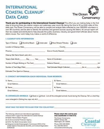 ICC Data Cards T he data cards are critically important to the Cleanup s success.