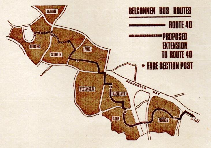 Serving Belconnen Part 1 An Historical Perspective Hilaire Fraser C ONTINUING OUR SERIES ON Canberra s bus services, this set of two articles will detail bus services to Belconnen.