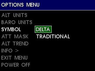 3.3.2.3 BARO UNITS The BARO UNITS setting allows the user to select the altimeter or altitude barometric adjustment units to either inhg (inches of mercury) or MBAR/HPA (millibars/hectopascals).