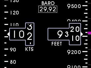 1.2.2 FLIGHT MODE In Flight Mode, the unit operates normally by displaying attitude, altitude, airspeed and slip information. (Figure 1.