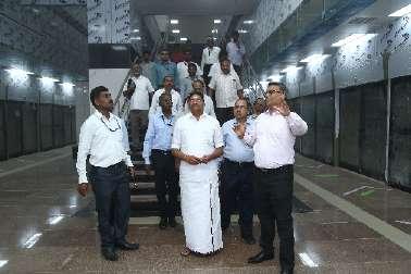 Sampath inspected the upcoming Underground Metro Rail section between AG-DMS to Washermenpet (10 kms)