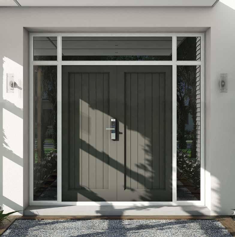 DOUBLE DOORS Double doors help create a feeling of grandeur by visually adding greater dimension and substance to a building.