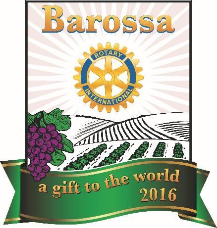 The Rotary District 9500 Conference Update 17 th 20 th March 2016 The Barossa Arts and Convention Centre 130 Magnolia Road, Tanunda www.d9500conference.org.au Thursday 2.00pm ~ 5.