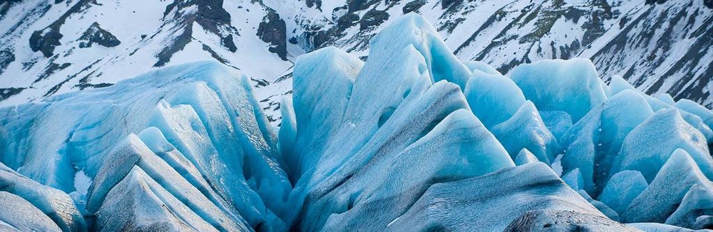 Glacial Ice Glacial ice - dense ice produced over a period of many years up to 1,000 years in Antarctica due to the dryness of the climate Glacial ice is the largest reservoir of fresh water on Earth.