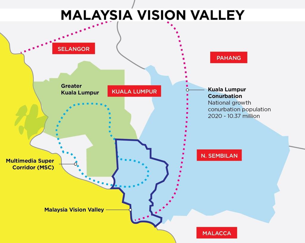 Malaysia Vision Valley (MVV) MVV is a Public-Private initiative with area of