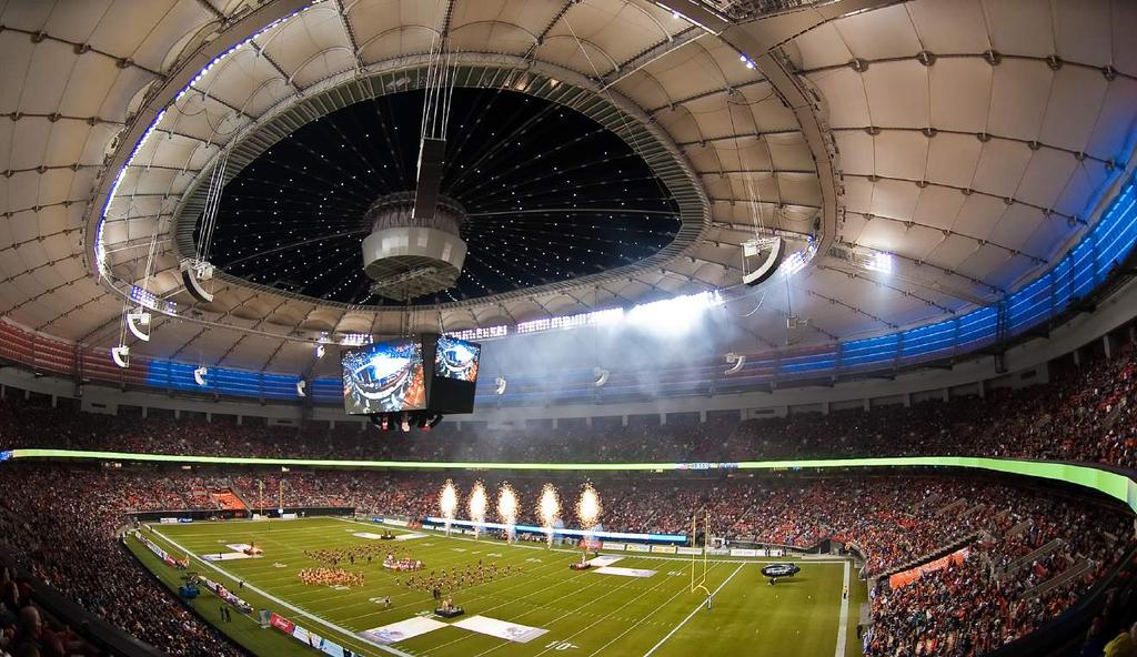 In addition to hosting 28 BC Lions and Vancouver Whitecaps matches, the venue, regarded as Canada s premier stadium, was home to the 102nd Grey Cup Championship.