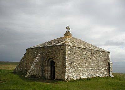 St Aldhelm's Chapel, St Aldhelm's Head, near Worth Matravers, South Dorset This late Norman Chapel stands on the clifftop of the Purbeck headland named after it, was a sea-mark used by sailors, and
