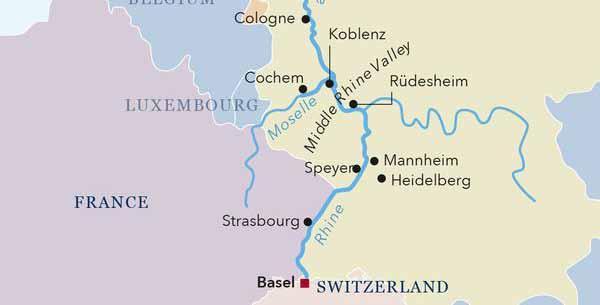 Daily Itinerary Cities & Ports Switzerland, France & Christmas Markets on the Rhine 9 Days December 3-11, 2019 Day 1 Depart US - Overnight Flight Day 2 Arrive Zurich - Transfer to Lucerne Arrive