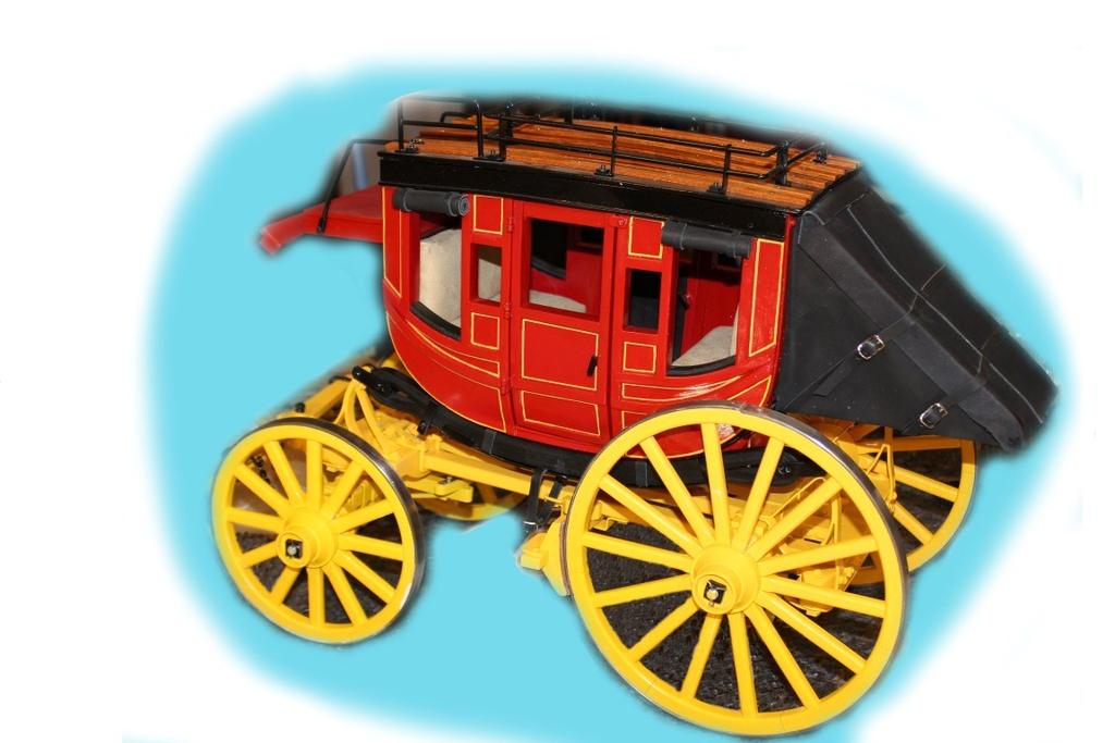 Upon opening the box, we found a super high quality stage coach model, done on the scale of 1 inch to the foot.