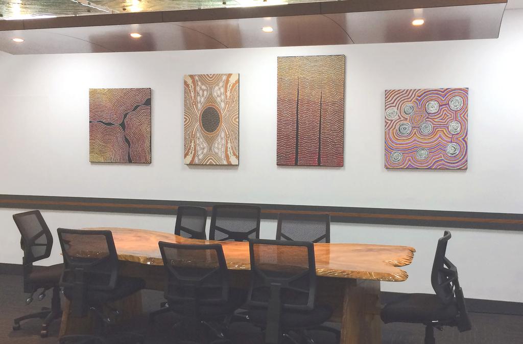Looking Forward SMEC s Darwin office showcases paintings supplied by DICE Australia, an Indigenous owned and operated company.