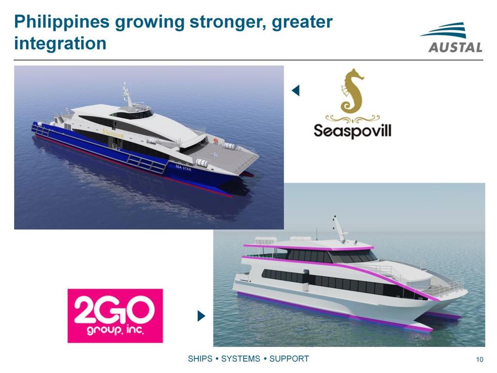 Have taken steps to strengthen the Philippines shipyard by installing new management who are long time Austal employee s and familiar with Henderson shipbuilding methodology.