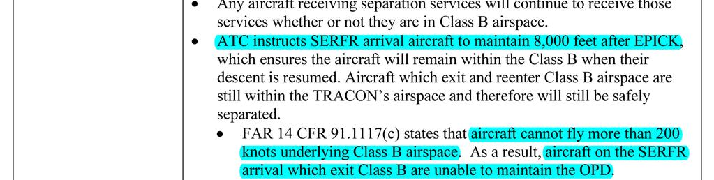 Class B airspace so that it