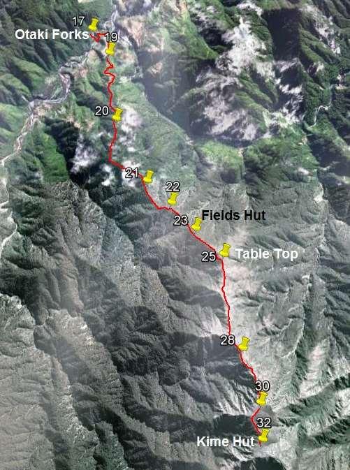 stony track, steep ascents and descents on narrow ridges