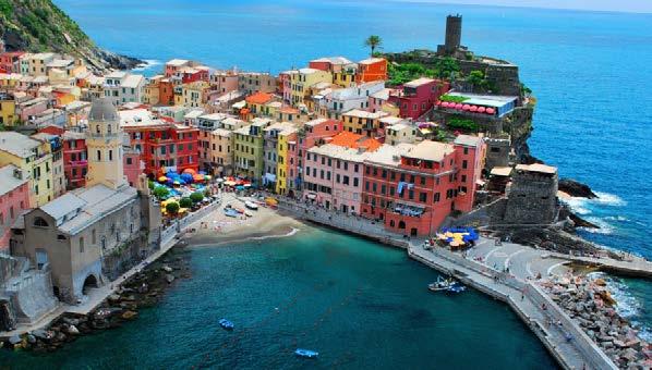 CINQUE TERRE Round-trip transfers between Florence with the option to include a stopover at Pisa, 1st- Class train tickets on a hi-speed train between Florence & Venice.