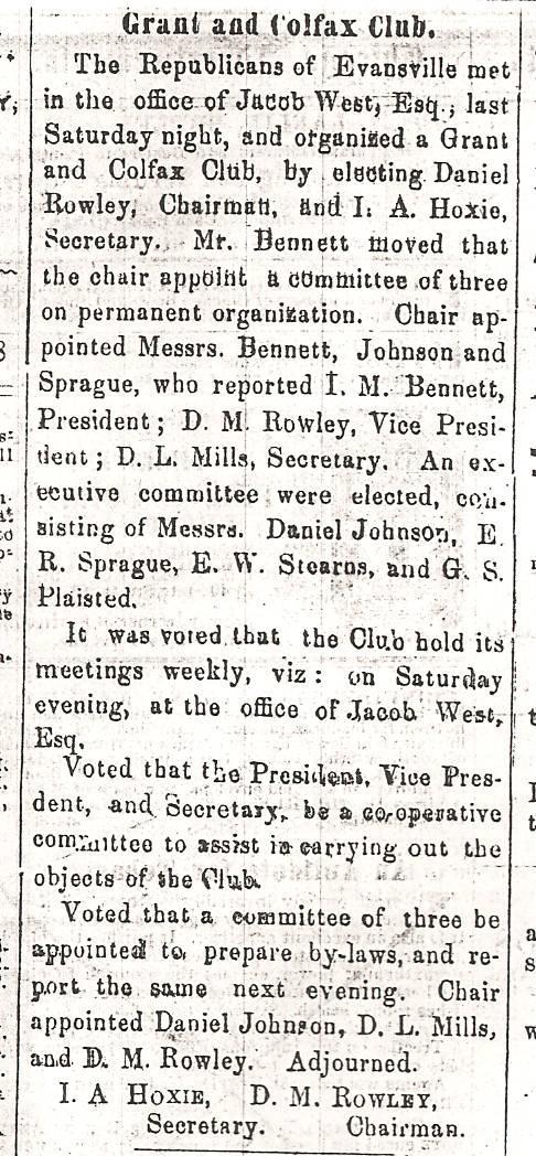 September 16, 1868, Evansville