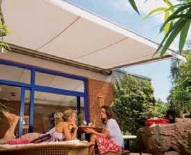 weinor folding arm awnings Topas awning highlights The economic solution stable and favourably priced Small drop profile with beautiful valance for the classic awning look The fixed upper arm joint