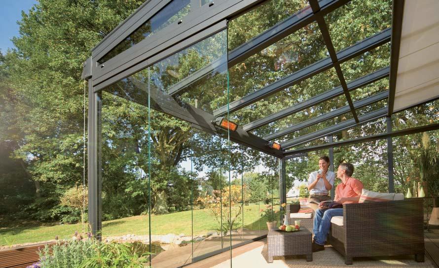 weinor Glasoase Winner of the 2009 red dot design award for high design quality Transparent, all-round weather protection with the By combining your weinor Terrazza patio roof