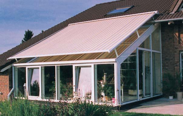WGM 1030/2030 conservatory awnings Conservatory awnings Roof-mounted awning Direct sunlight can cause the temperature in a conservatory to rise dramatically.