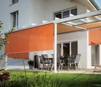 VertiTex WeiTop The VertiTex WeiTop vertical shade is simply hung into the guttering of the weinor patio roof or