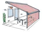 Possible combinations for the textile patio roof weinor Plaza Pro Plaza Pro + Tempura heating