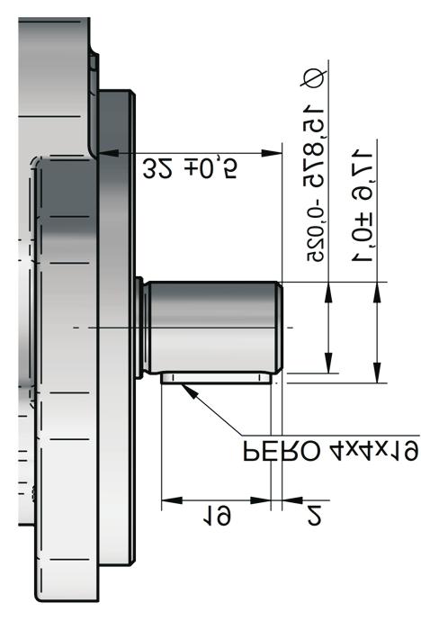 Shaft design in millimeters (inches) VJ VL VM 19 (.7) (.8) SQUARE KEY xx19 (.1x.1x.7) Max. Nm (.98), (.