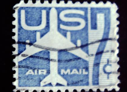 The Boeing 707 appeared in October 1960 and the Boeing 747 appeared on a 10-cent stamp marking the 200-year anniversary of the Postal Service.