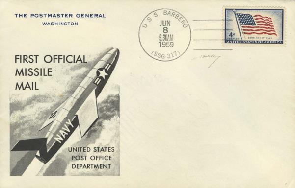 The postal covers were printed for each occasion and franked at the nearest destination post office. In 1959 the U.S.