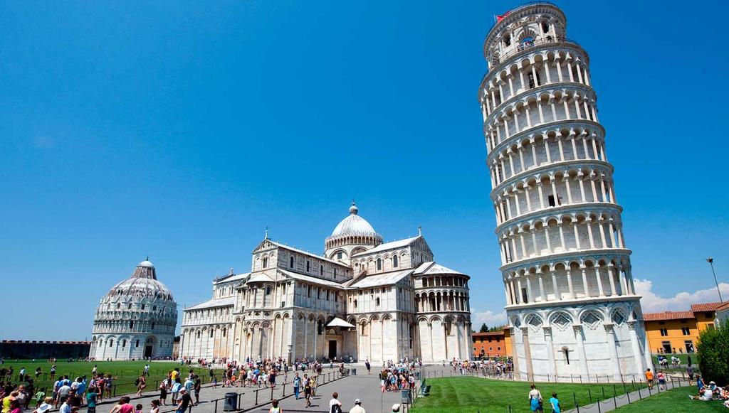 Pisa: An artistic defiance of gravity and science.