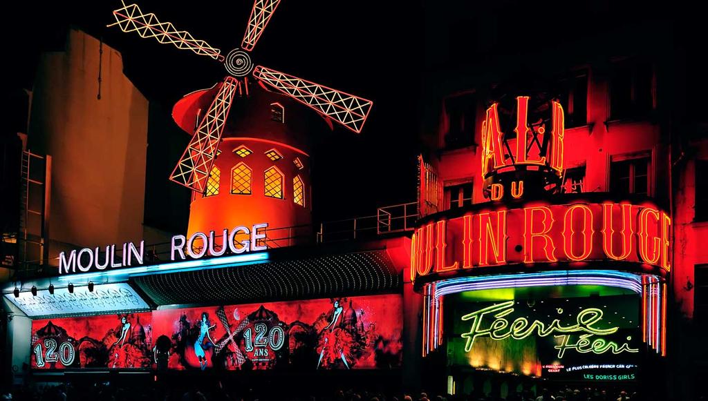 Paris: Enjoy the option of seeing the Moulin Rouge show.