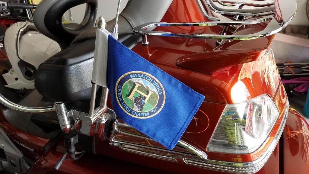 Flag Etiquette - Display on Motorcycles - When the US flag is flown alone, it needs be at the center on the back of the motorcycle, or to its "marching right.