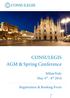 CONSULEGIS AGM & Spring Conference. Milan/Italy May 4 th - 8 th Registration & Booking Form
