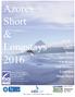 Azores Short & Longstays 2016