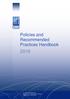 Policies and Recommended Practices Handbook